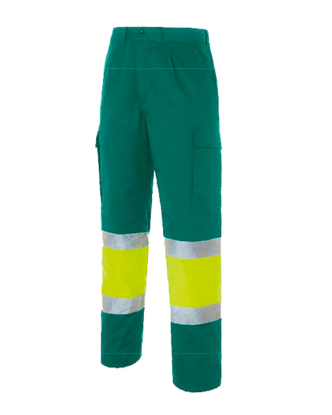 Pantalón multibolsillos bicolor acolchado